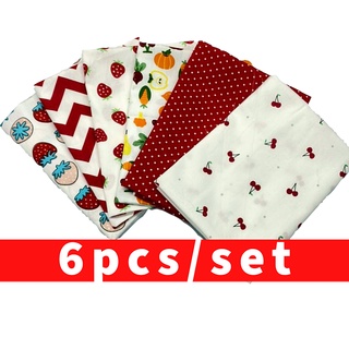 [Shop Malaysia] 6pcs/set 40cmx50cm Printed Cotton Fabric,Kain Diy Cloth,Patchwork fabric