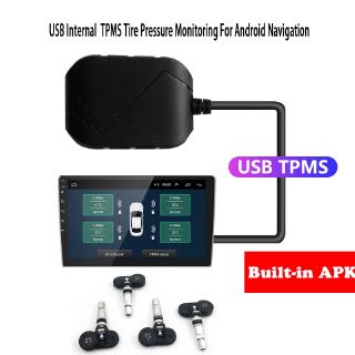 USB TPMS for Android Car DVD with Tire Pressure Sensor Monitoring System Wireless Spare Tyre Alarm ANDROID Navigation