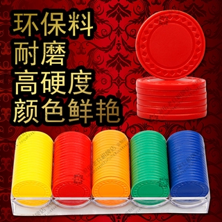 No Face Value Blank Chip Coin Circular Environmental Protection Plastic Baccarat Mahjong Poker Chip Count Number Plate
