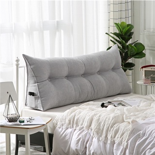 New Korean Velvet Triangle Cushion Pillow Single Double Bed Head Soft Back Bed Headrest Triangle Cushion