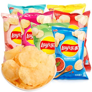 Lay's Potato Chips40g/Bag School Supermarket Wholesale Puffed FoodKTV Full500RMB Free Shipping Can Be Mixed Batch