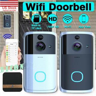 Smart Video Wireless WiFi Door Bell IR Visual Camera Record Security System