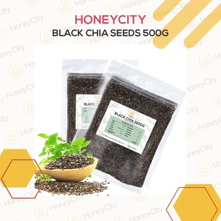 *Bundle of 2* Cantley Lifecare HoneyCity Black Chia Seeds 500g Fiber Antioxidant Minerals Superfood