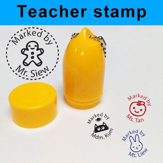 Kids name stamp, teacher stamp cute cartoon, birthday, party present, door gift