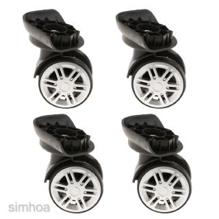 4 Pack /Set Replacement Luggage Suitcase Universal Swivel Wheels Castor Dual Roller Load-bearing.Trolley Wheel Kits