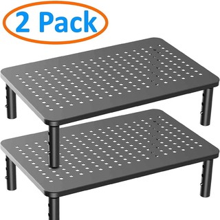 50% discount 2 Pack Premium Laptop PC Monitor Stand 3 Height Adjustable Perfect for Computer Monitor iMac Stand or Computer Shelf