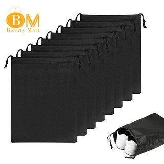 ⛅8 Pcs Shoes Bag, Cover Shoes Black Waterproof Anti-dust Storage Portable Bags for Travel Sports
