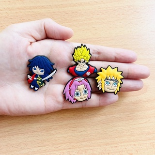 [SG Seller] Anime Crocs Jibbitz Naruto, Demon Slayer Charms for crocs shoes, bags, sandals with hole buckles