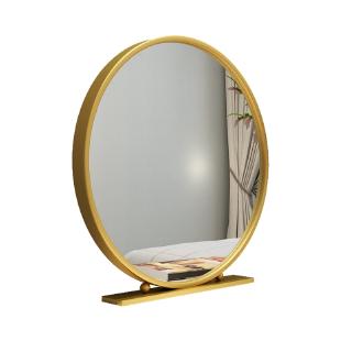 DYH Makeup Mirror high quality Hair Salon Mirror Round Desktop Mirror Bed room Dresser Mirror Iron Beauty Mirror Exquisite