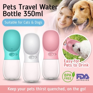 Pet Travel Water Bottle / 350ML / For Cats Dog All Pets / BPA Free