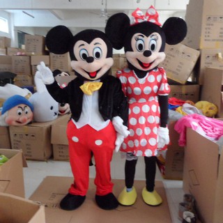 Mickey and Minnie Mascot Costume Cartoon Character Party Carnival Cosplay Cloth