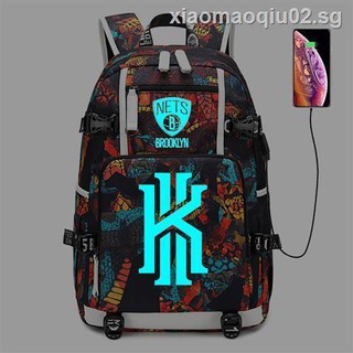 NBA Basketball Nets Kyrie Irving Durant Backpack Leisure Sports Male and Female Student Schoolbag
