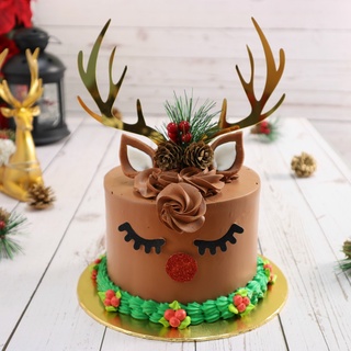 [ECREATIVECAKE] Christmas Cake - Deer Christmas