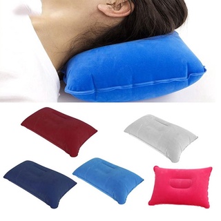 Travel Pillow Car Hiking Camping Rest Flocking Cushion Inflatable Air Pillow Square