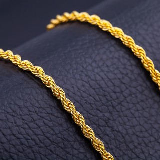 ✨UIEEPGP✨Unisex Mens Womens 18K Gold Plated Twisted Rope Chain Necklace Jewelry 50cm