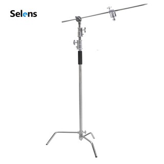 Selens C Stand Heavy Duty Camera Photography Light Stand Max Height 10ft Adjustable Stand for Studio