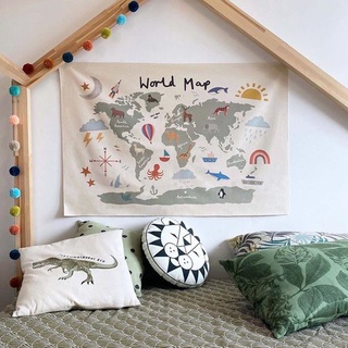 [SG Ready Stock] Kids room decoration - World Map (Canvas)