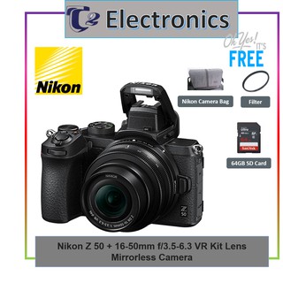 Nikon Z 50 + 16-50mm f/3.5-6.3 VR Kit Lens Mirrorless Camera - T2 Electronics
