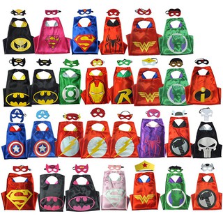 Kids Cartoons Superman Batman Halloween Costumes For Baby Superhero Capes Mask
