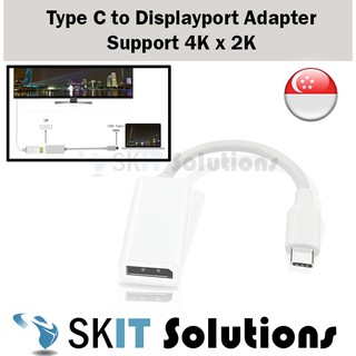 Type C to Displayport Display Port DP Adapter Converter USB 3.1 Display Port Type-C Plug Play