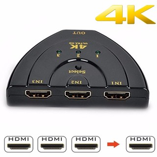 4K*2K 3D Mini 3 Port HDMI Switch 1.4b 4K Switcher HDMI Splitter 3 in 1 out Port Hub for DVD HDTV Xbox PS3 PS4 1080P