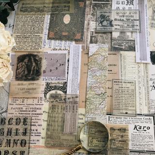 49/51/54 Pcs/set Junk Journal Vintage Paper Pad Mixed Old Newspaper Page For Scrapbooking