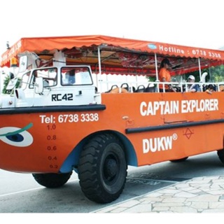 Captain Explorer DUKW tour boarding at Singapore Flyer 6738 3338