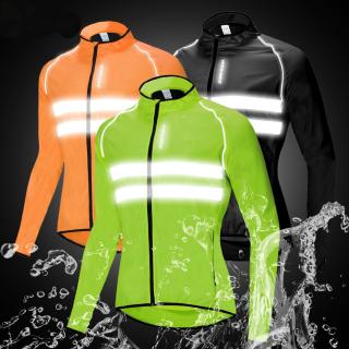 High Visibility Cycling Jackets Men Breathable Windproof Reflective Rain Water Resistance Bike Bicycle Coats