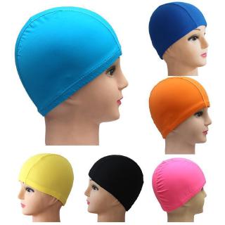 Adult Cloth Swimming Cap Fashion Unisex Long Hair Solid Color Multicolor Design Stitching