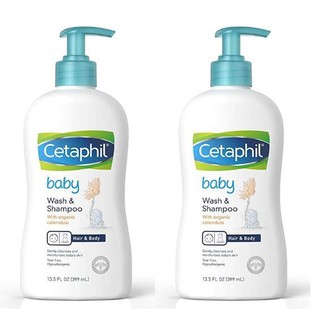 [TWIN BUNDLE]Cetaphil Baby Wash & Shampoo with Organic Calendula, 13.5 Fl. Oz (400ml)