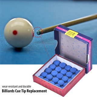 50pcs Billiard Pool Snooker Stick Pole Cue Tip 10mm Replacement Set Box