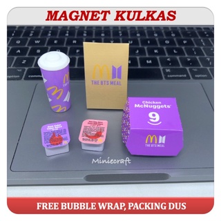 Magnetic Save Package Refrigerator Miniature BTS MEAL MCDONALDS