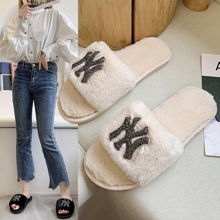 【Ready Stock】Women's shoes crown hot drill cotton wool slippers indoor 36-41