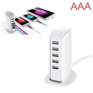 Universal 5 USB Multi-Port Travel Wall Charger Desktop Quick Charging Station