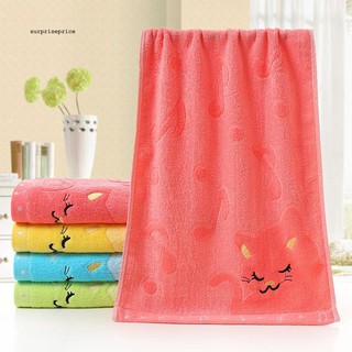SPP_Cute Cat Musical Note Child Soft Towel Water Absorbing for Home Bathing Shower