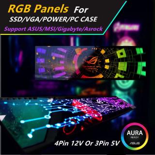 Custom Made RGB Panel DIY MOBO AURA SYNC 5V 3Pin/12V 4Pin RGB For VGA/SSD/Power/PC Case Backplate Chassis Light Board