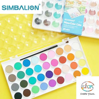 Simbalion Watercolour Cakes, 12/16/18/24/36 Colours