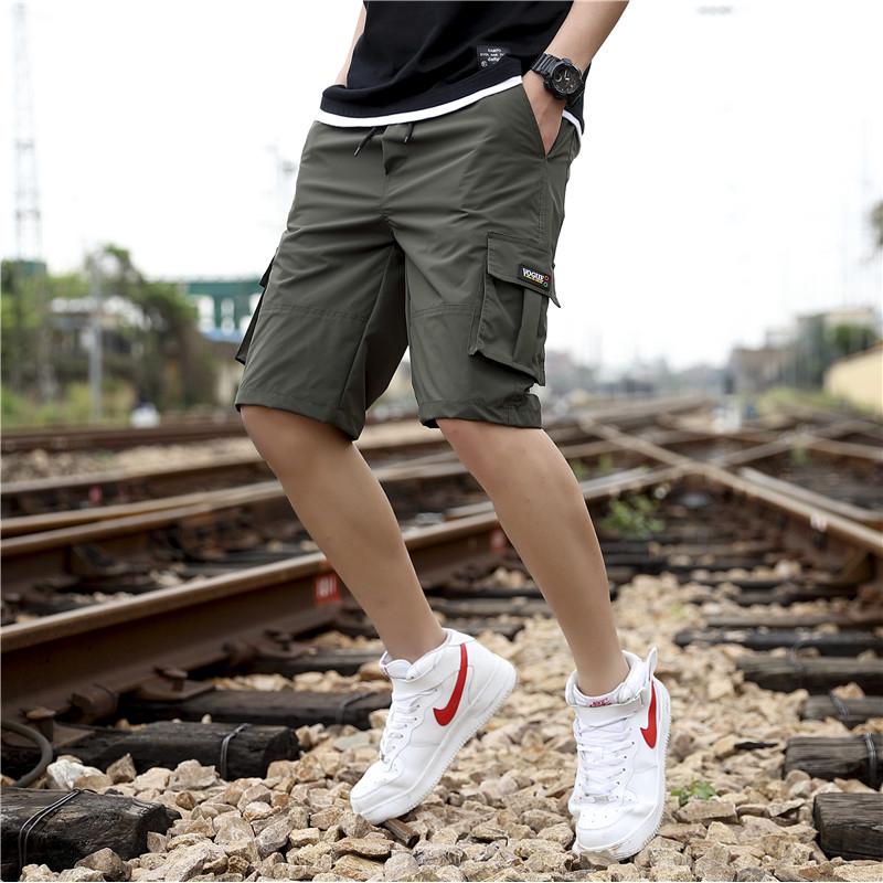 Men's Shorts Solid Color Casual Large Size Cargo Shorts