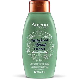Aveeno, Fresh Greens Blend Sulfate-Free Shampoo with Rosemary, Peppermint & Cucumber (1)