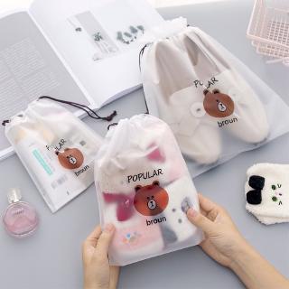Travel Storage Bags with Rope Shoes Socks Underwears Makeup Dust-Proof Storage Pouch for Women[Doosl]