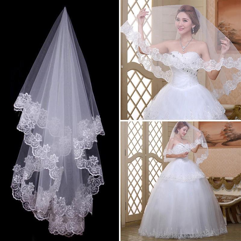 Deartiara Lace Edge Bridal Veil High Quality Tulle/Netting Elegant Wedding Veil