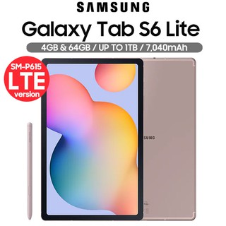 [SAMSUNG] 2020 New Galaxy Tab S6 Lite 10.4 with S Pen ★ LTE SM-P615 Model 64GB 128GB