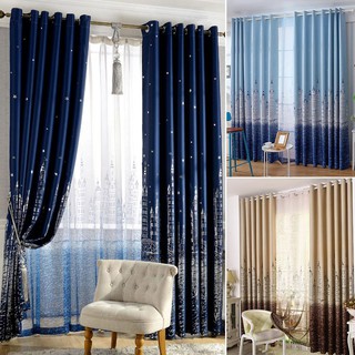 Curtain☭Castle Blackout Window Shading Screen Cloth Bedroom Curtain