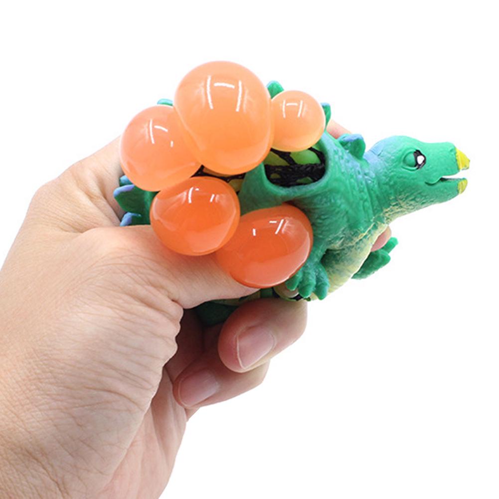 Random Dinosaur Fidget Sensory Adults Mesh Kids Stress Relief Gift Squeeze Toys Decompression Tool Cute Grape Ball