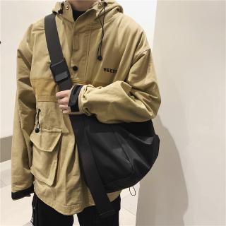 Ready Stock Men Japan Fashion Shoulder Bag Ulzzang Korean Nylon Waterproog Big Capacity Hobo Bag