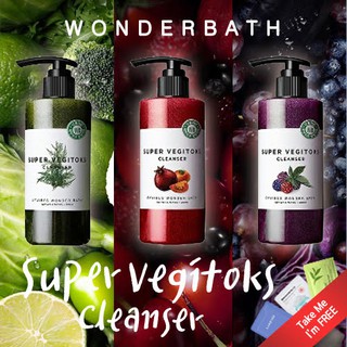 WONDER BATH Super Vegitoks Cleanser 300ml (With Pump) / Green / Red / Purple