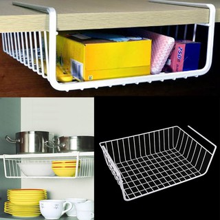 🌸READY STOCK👇 Under Shelf Storage Basket Lightweight Metal Organiser Rack