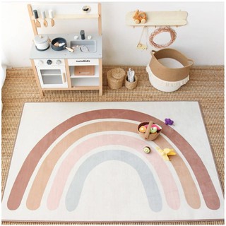 145*105CM Nordic Colorful Rainbow Carpet Hotel PVC wire loop mat INS Door mat Living room floor mat bathroom non-slip rug