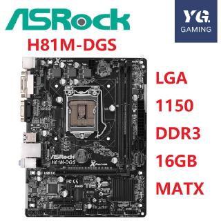 ASROCK H81M-DGS Motherboard Intel H81 Socket LGA 1150 DDR3 16GB MATX Original Used Mainboard