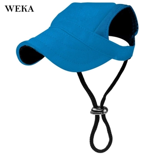 weka Dog Baseball Cap Summer Dog Baseball Cap Pet Sun Hat For or Dogs and Cats with Ear Holes and Chin Strap Practical